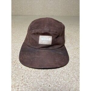 Skulls Brooklyn Nyc 5 Panel Suade  Adjustable Camp Hat Supreme